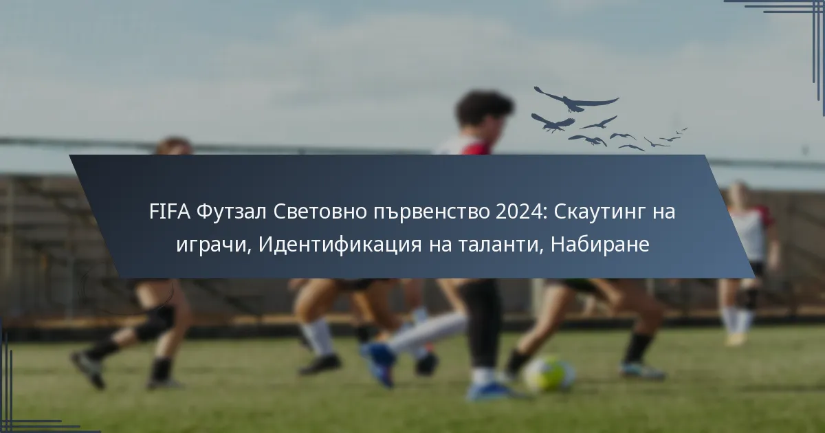 FIFA Футзал Световно първенство 2024: Скаутинг на играчи, Идентификация на таланти, Набиране